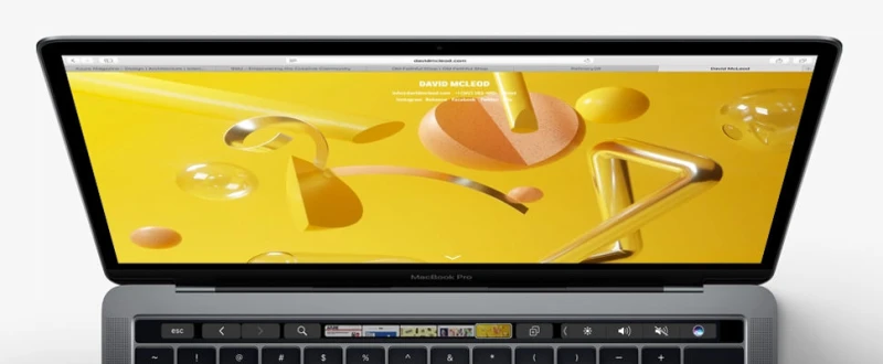 روش استفاده از نوار لمسی / Touch Bar در مکبوک پرو