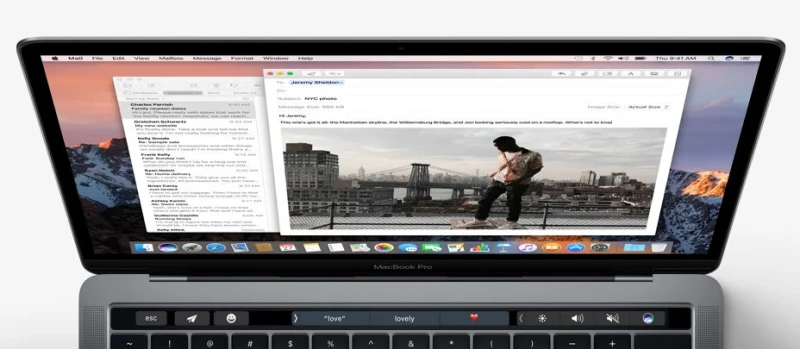 روش استفاده از نوار لمسی / Touch Bar در مکبوک پرو