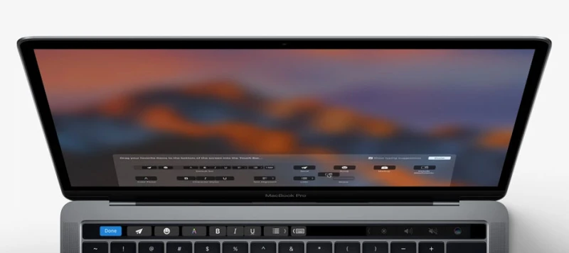 روش استفاده از نوار لمسی / Touch Bar در مکبوک پرو