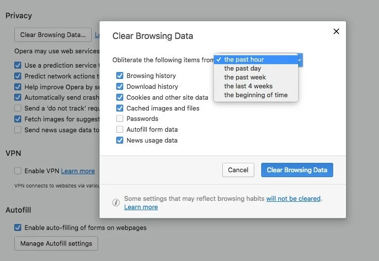 روش حذف سابقه مرور وب در مک