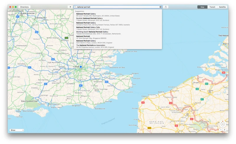 روش استفاده از نقشه اپل / Apple Maps در مک