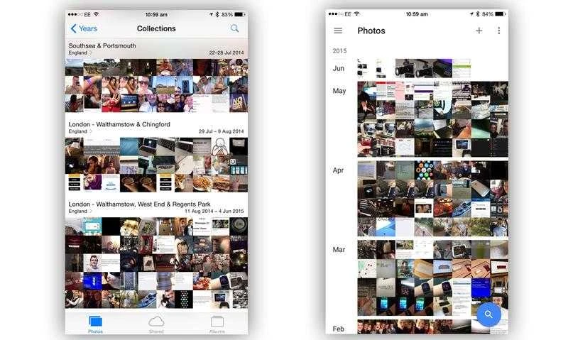 Apple Photos در مقایسه با Google Photos