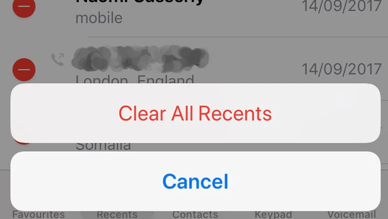 روش حذف سابقه تماس در آیفون