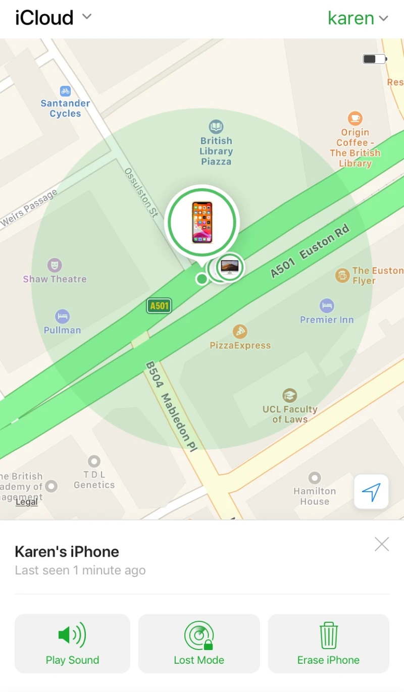 روش استفاده از Find My iPhone برای یافتن آیفون یا آیپد گمشده یا سرقت شده