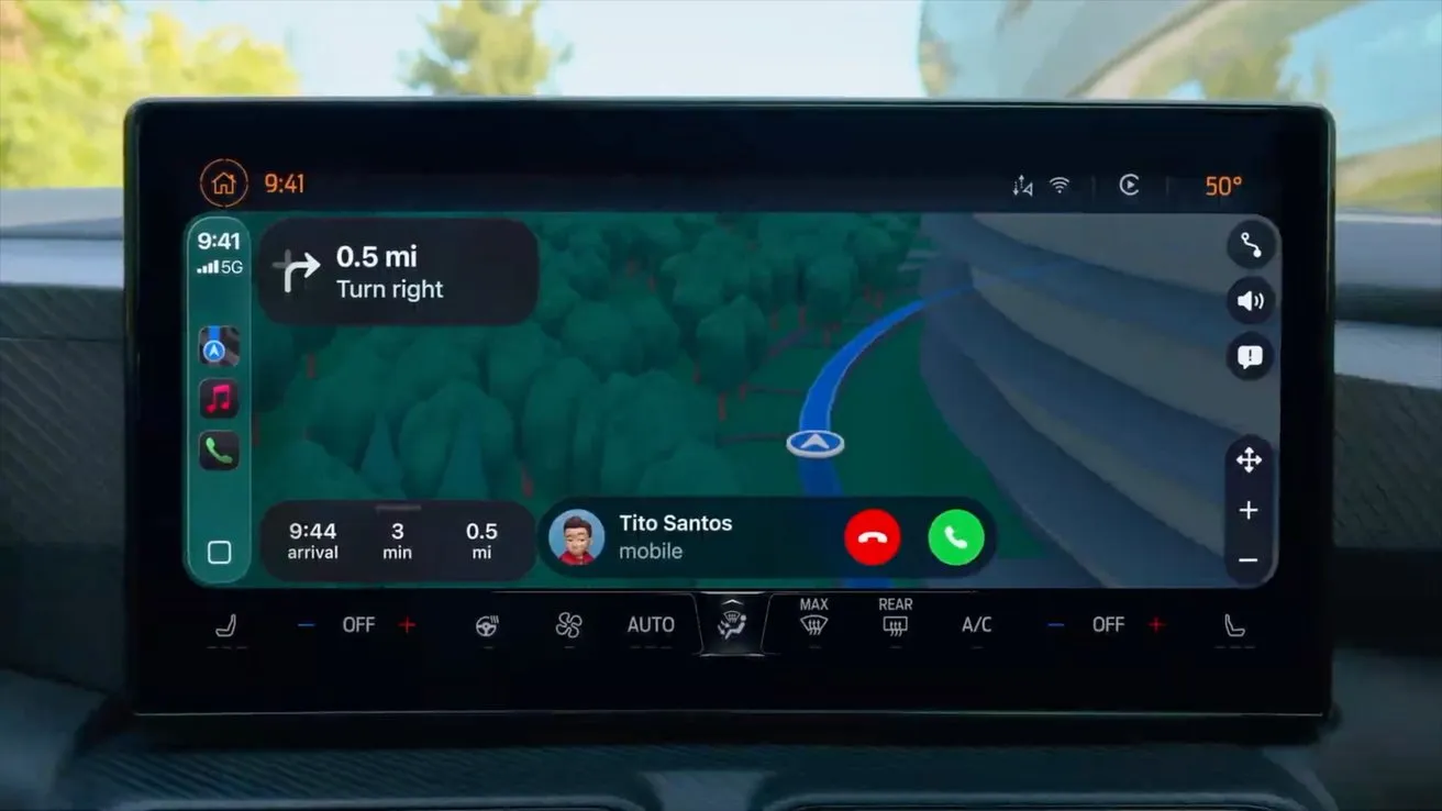 رابط تماس تلفنی بهبود یافته در CarPlay