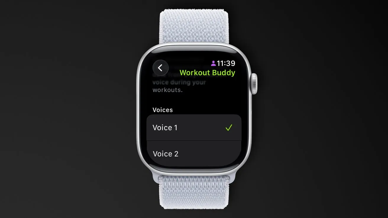 نمایش صفحه ساعت هوشمند با امکانات Workout Buddy