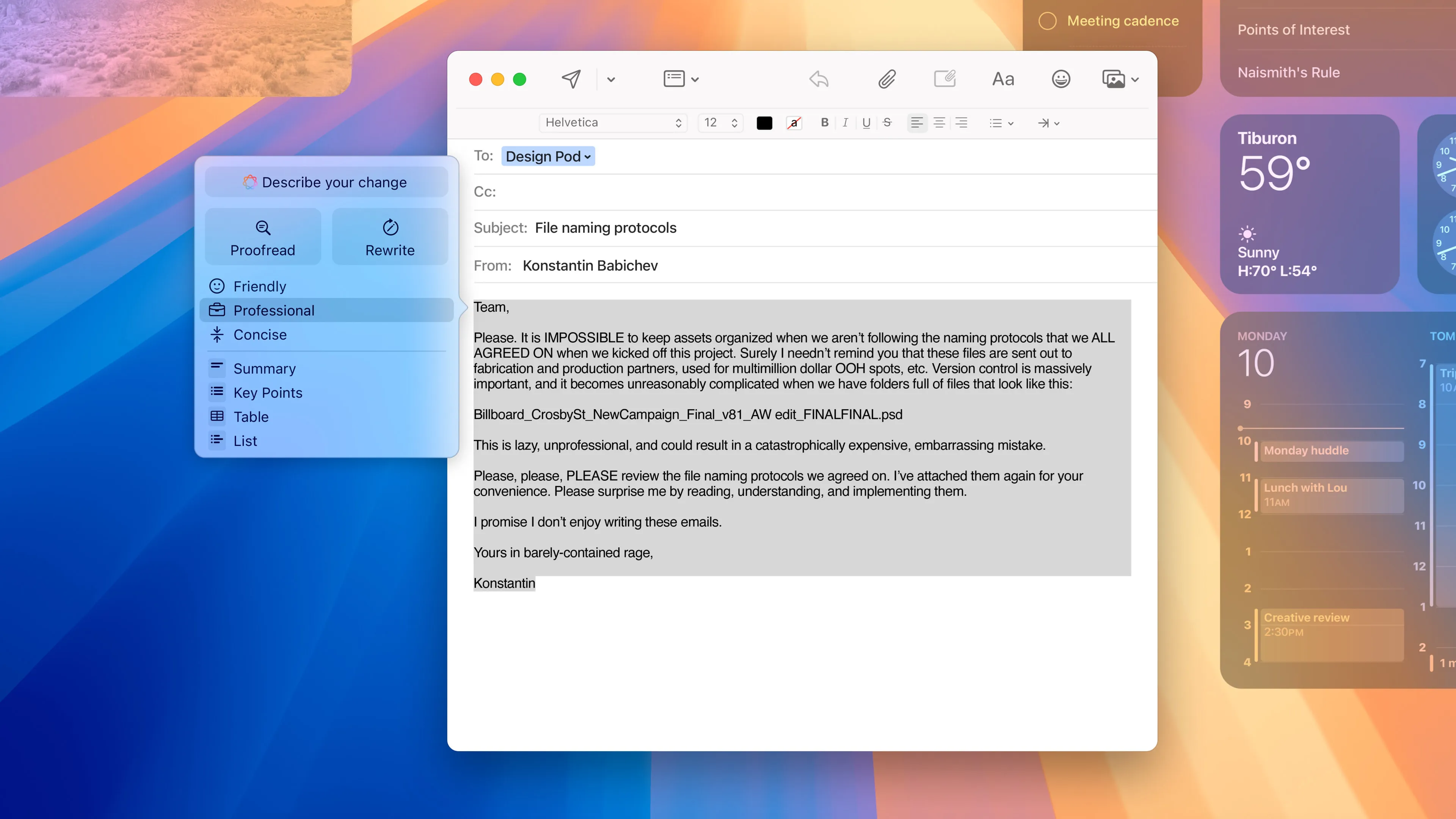 ابزارهای نوشتاری در Sequoia