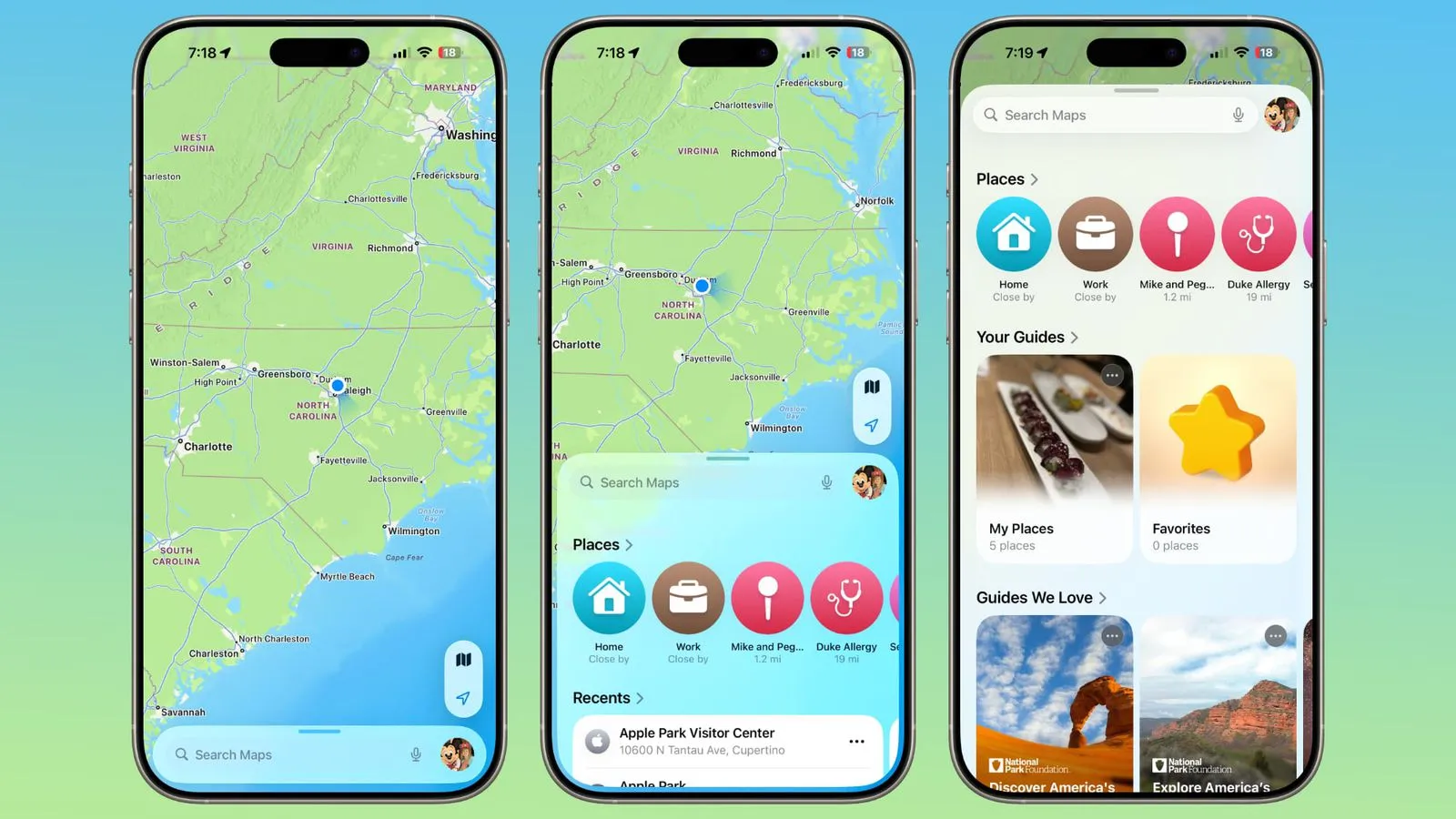 رابط کاربری جدید Apple Maps در iOS 26
