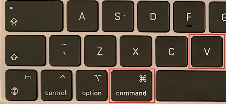 پیست کردن در مک