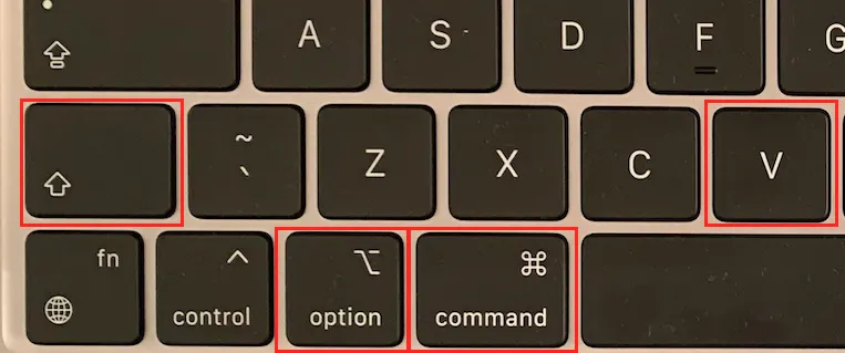 پیست بدون فرمت در مک