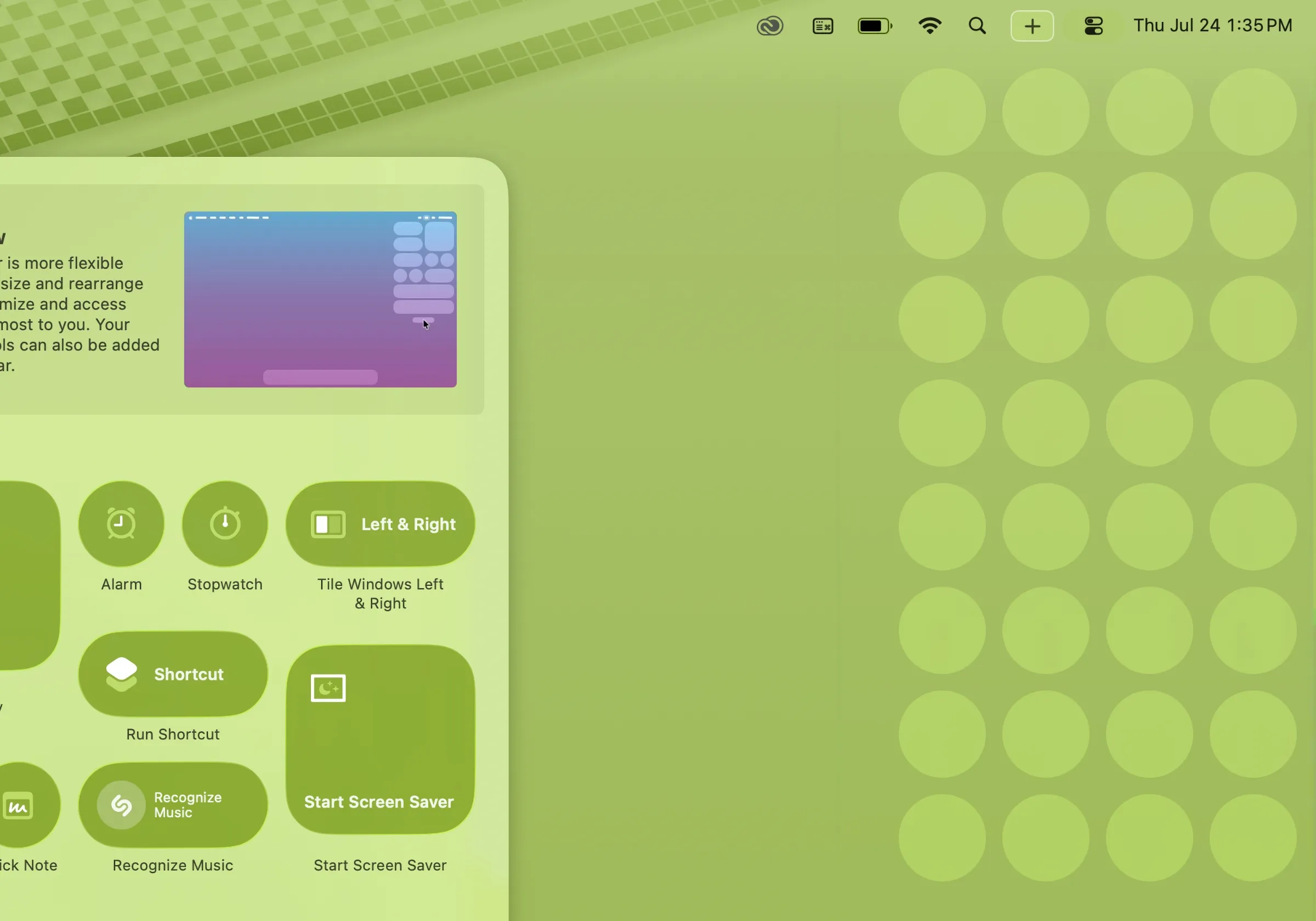 شبکه چیدمان کنترل‌ها در کنترل سنتر Tahoe