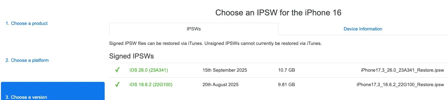روش بررسی امضای اپل برای نسخه‌های iOS