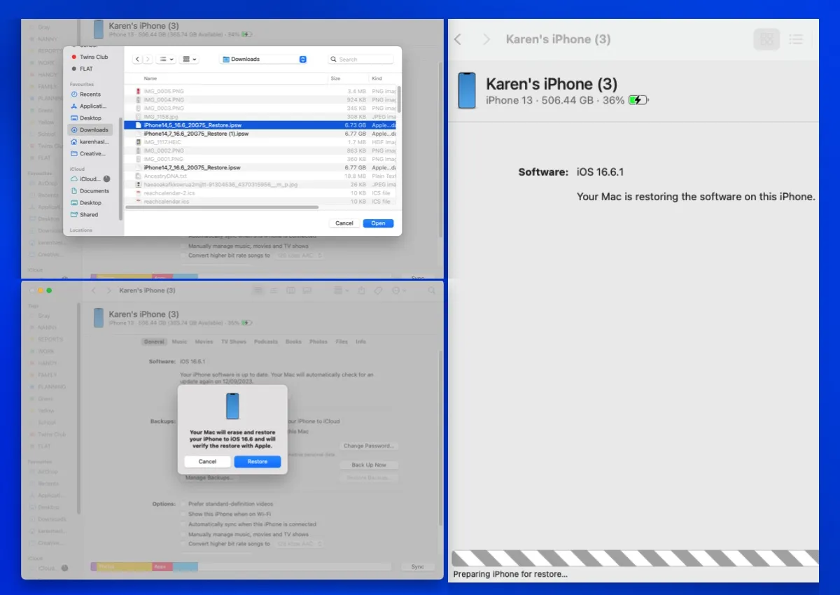 مراحل بازگردانی iOS روی آیفون