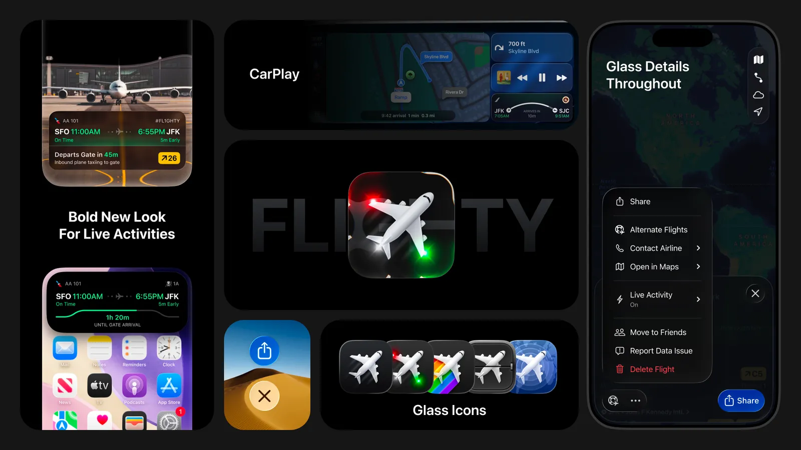 تصویر اپلیکیشن Flighty