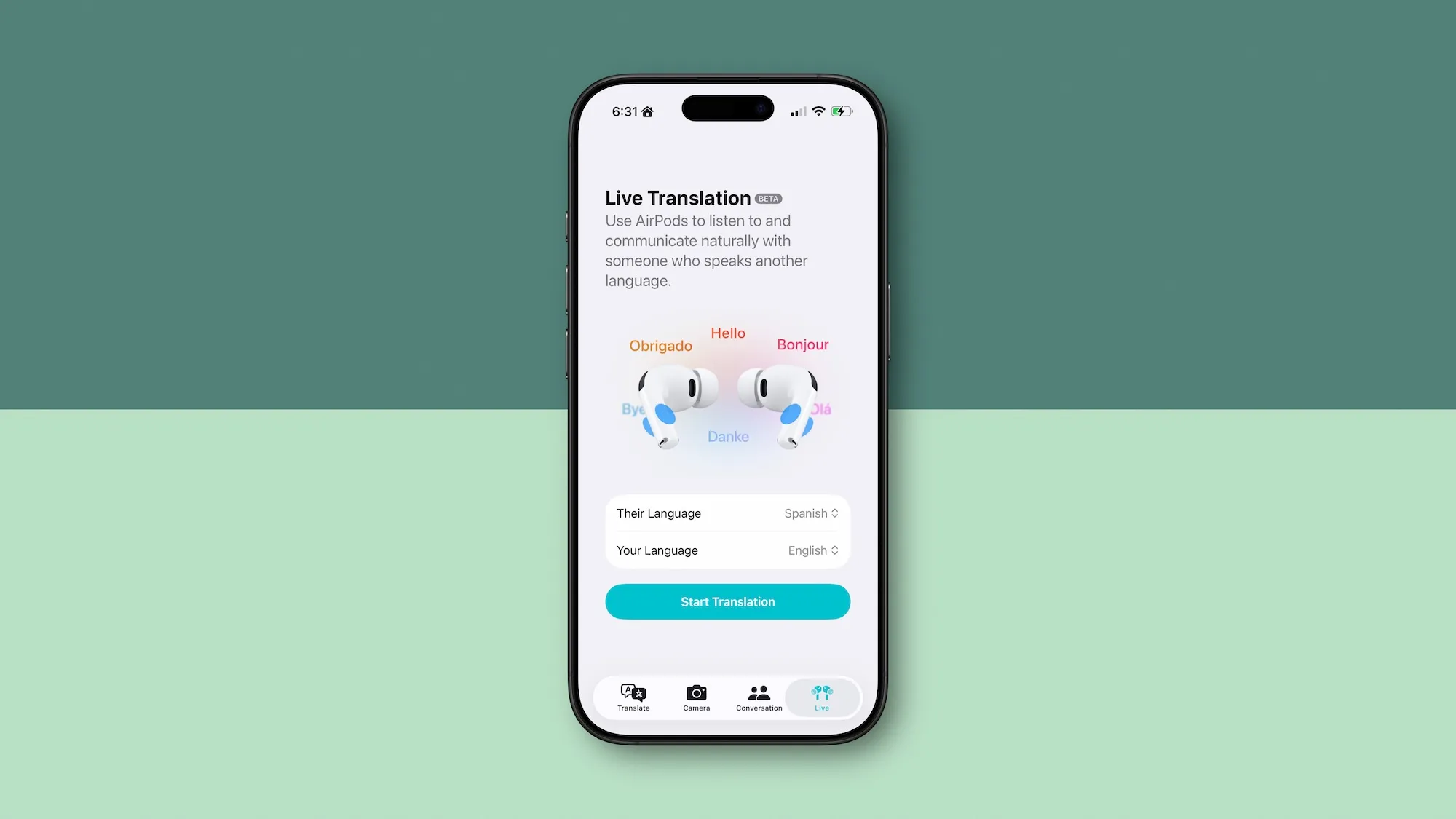 امکان ترجمه زنده با ایرپاد