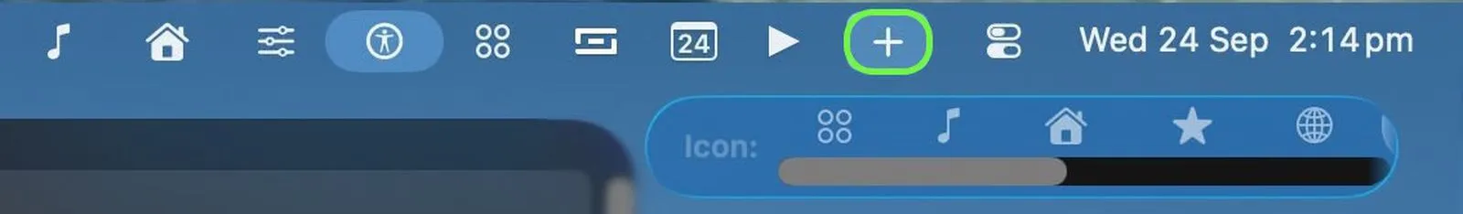 کنترل‌های منو بار و مرکز کنترل در macOS Tahoe