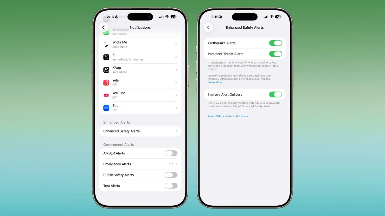 Enhanced Safety Alerts در iOS 26.2