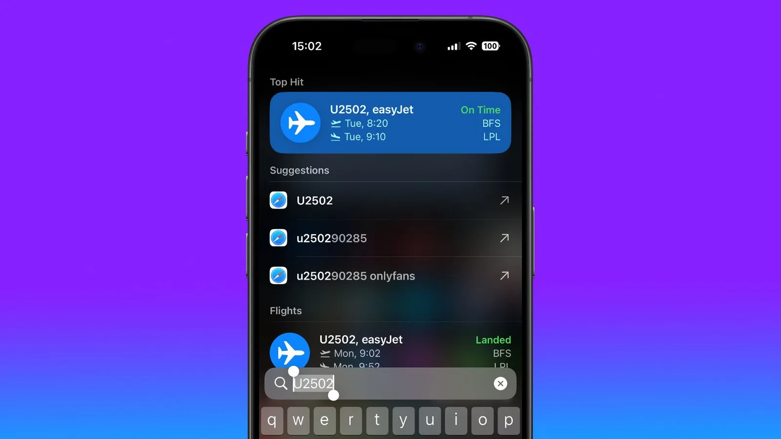 جستجو در آیفون