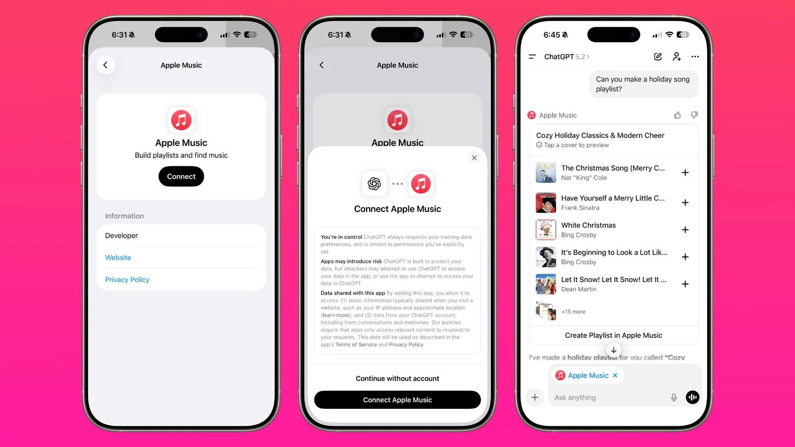 اپل موزیک در ChatGPT