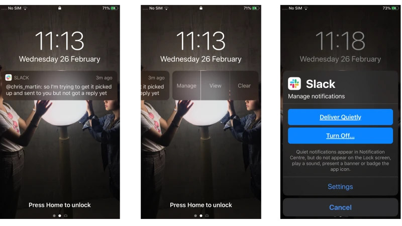 روش مشاهده‌ی اعلان‌ها در یک آیفون قفل شده