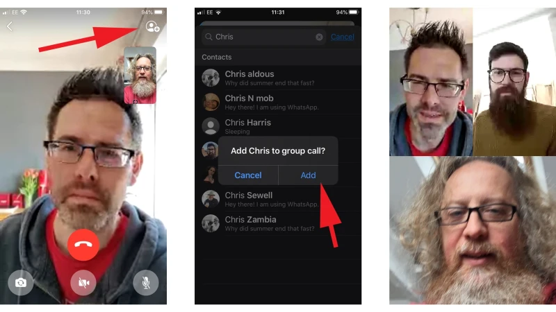 روش برقراری تماس ویدیویی گروهی در واتساپ در آیفون