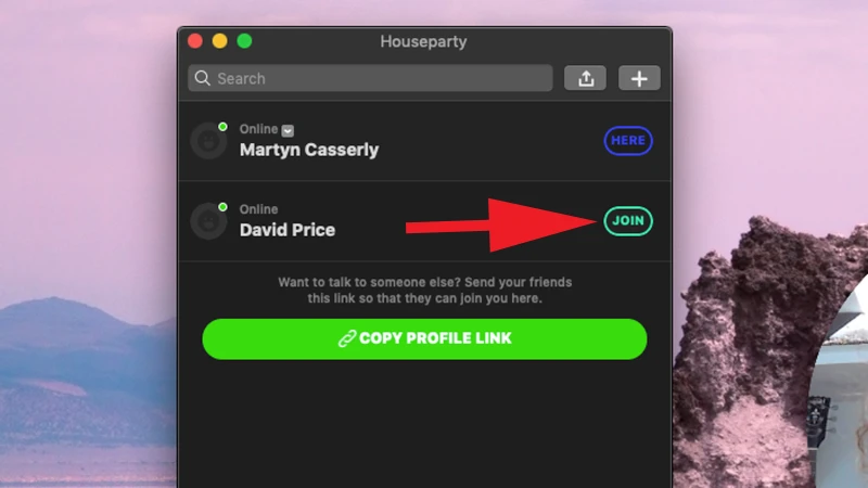 روش راه‌اندازی و استفاده از Houseparty در مک