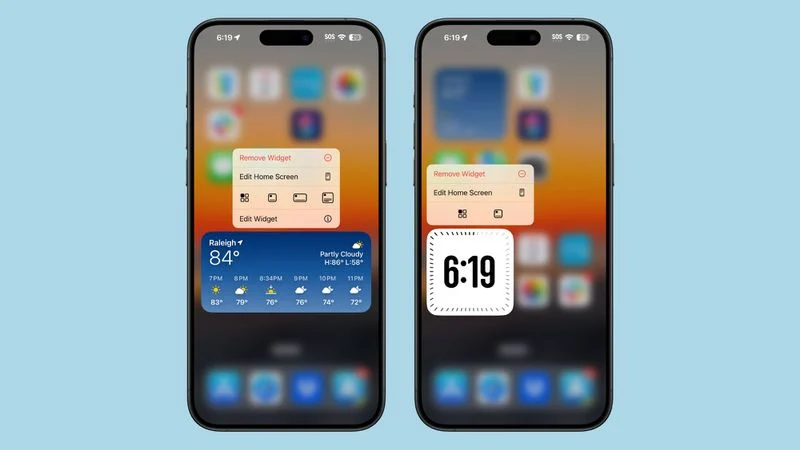 iOS 18 Widget Resize	