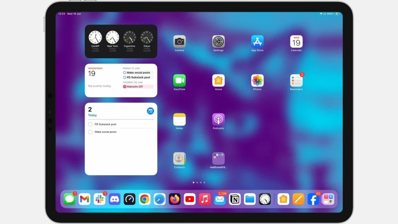 ترتیب آیکن برنامه ها در آیپد ipados 18