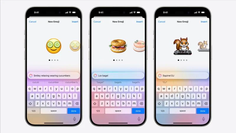 نمایش فرآیند ایجاد Genmoji در برنامه Messages در iOS 18.2