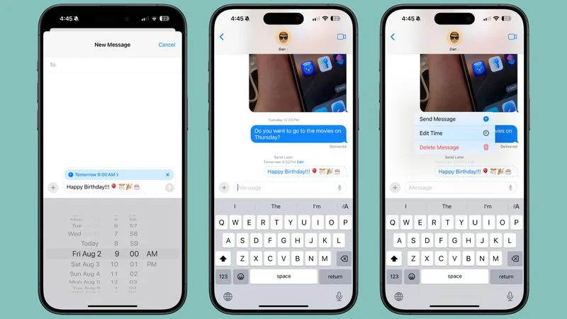 برنامه‌ریزی ارسال پیام در اپلیکیشن Messages با iOS 18